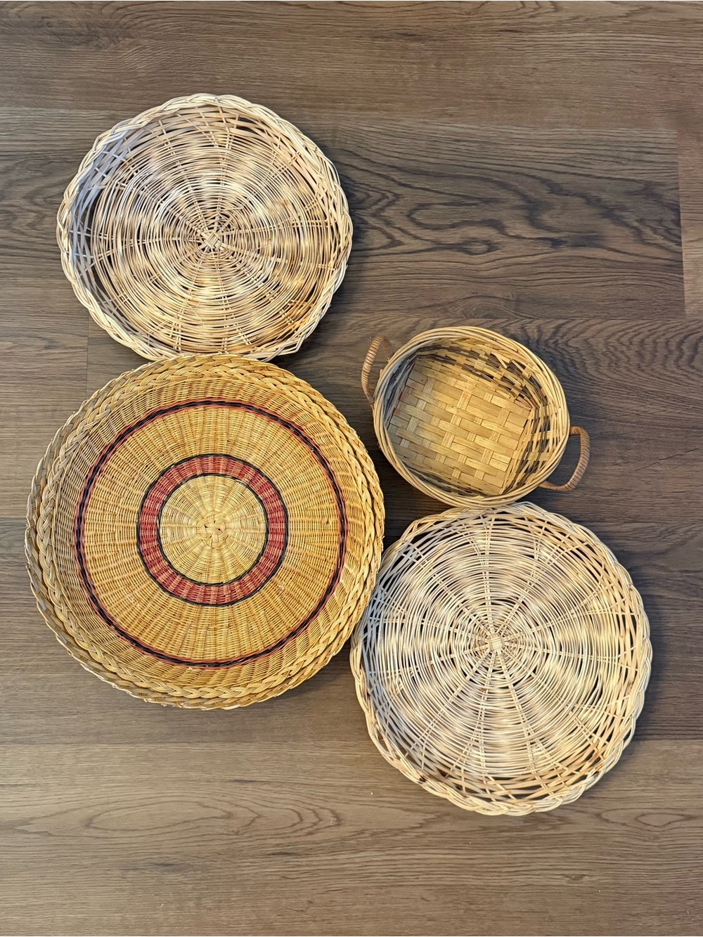 Woven Natural Rattan Decorative Basket Set - Natural